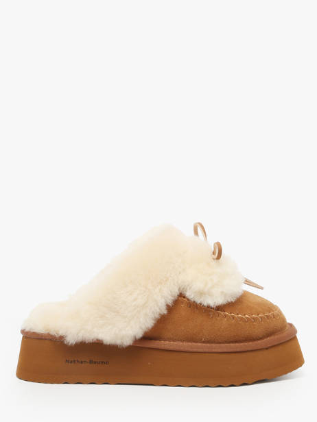 Slippers Uit Leder Nathan baume Bruin women 252N9001